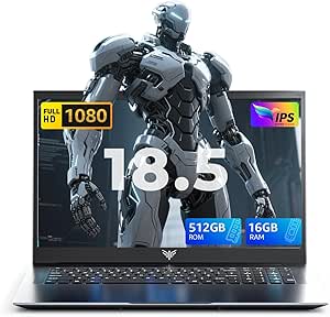 ACEMAGIC 18.5 inch FHD Laptop, N150 Processor, 16GB RAM, 512GB SSD, HD Display, WiFi 5, BT5.0, USB3.2, Dual Speakers