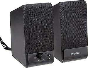 Amazon Basics Computer Speakers USB-Powered for Desktop Laptop - Black
