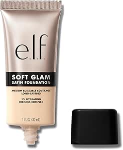 e.l.f. Soft Glam Foundation - Medium Coverage for Smooth Satin Finish - Vegan & Cruelty-Free - 10 Fair Cool