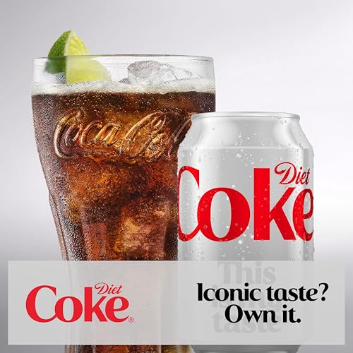 Diet Coke 330ml Can Cola - Pack of 24, Refreshing Soda Drink