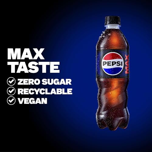 Pepsi Max 500ml Cans - Zero Sugar Soda, 24 Pack