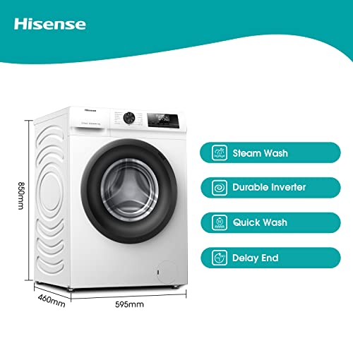 Hisense 6 KG Front Load Inverter Washing Machine with Steam Wash