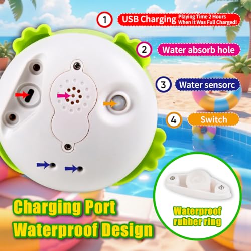 Light up Frog Water Spray Bath Toy for Toddlers, Rechargeable, Sensory Shower, Boys Girls 6-12 Months, 1-4 Years