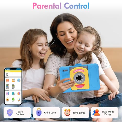 TABTIVI 7-inch Kids Tablet: 8GB RAM, 64GB ROM, Pre-Installed Apps, Parental Control