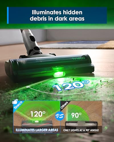 Tineco Cordless Vacuum Cleaner Pure ONE A50S Plus, 70Min Runtime, 1L Dustbin, Power Brush