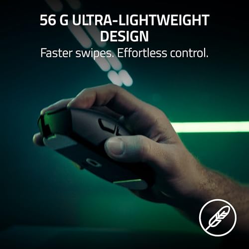 Razer DeathAdder V4 Pro 56g Wireless Gaming Mouse with Hyperspeed 2.4GHz - Focus Pro Sensor - Optical Switches - Black