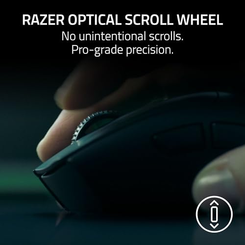 Razer DeathAdder V4 Pro 56g Wireless Gaming Mouse with Hyperspeed 2.4GHz - Focus Pro Sensor - Optical Switches - Black