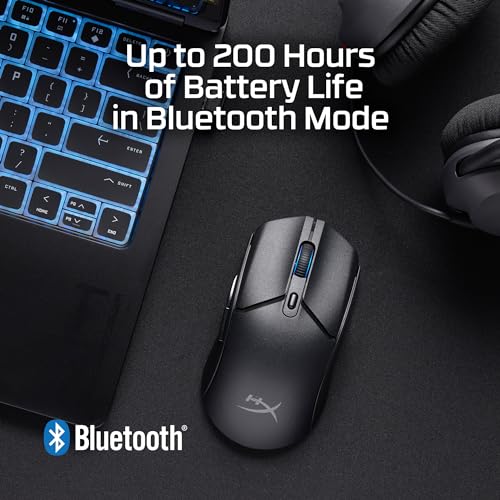 HyperX Pulsefire Haste 2 Core Wireless Gaming Mouse 70g - 100H Battery - Dual Wireless - TTC Gold Switches