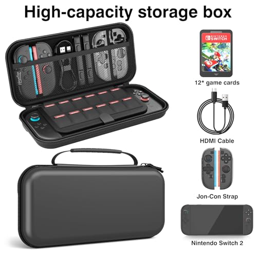 HEYSTOP Nintendo Switch 2 Case: Protective Hard Shell for Travel