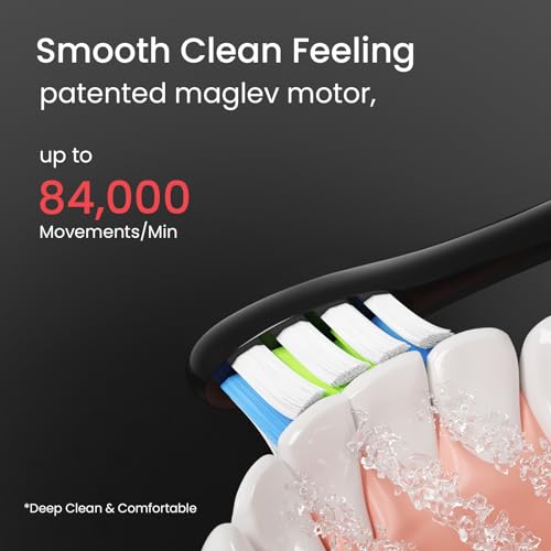 Oclean X Pro Elite Sonic Toothbrush, Smart Screen, 8 Areas Tracking, Wireless Charge - Black
