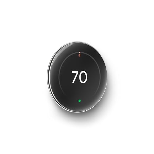 Nest Learning Thermostat 4th Gen with Temperature Sensor - Smart Energy Saver - Works with Alexa & Nest Home App