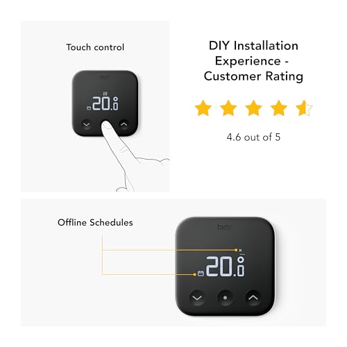 tado Smart Thermostat X - Wired Room Control, App & Speaker Compatible