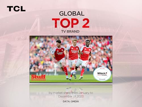 TCL 55" QLED Gaming TV, 4K 144Hz, Dolby Atmos, Google TV