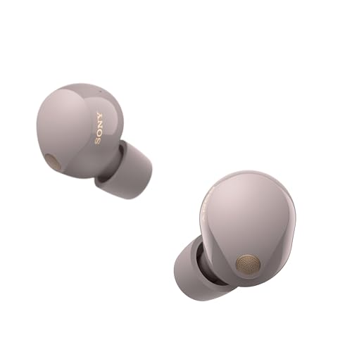 Sony WF-1000XM5 Earbuds: Wireless Noise Cancelling, Bluetooth, Mic, 24hr Battery, Quick Charge - Smoky Pink