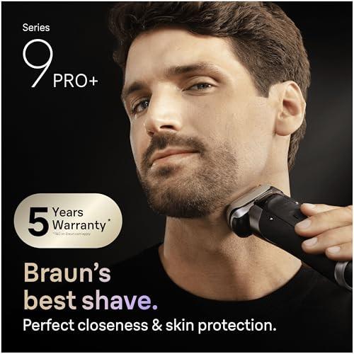 Braun Series 9 PRO+ Electric Shaver: Ultra Thin Precision Blades, SensoAdapt, Wet & Dry Razor - Men's Grooming