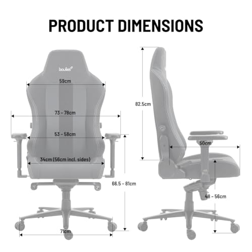 boulies Master Gaming Chair: Ergonomic Office Chair for Adults, 4D Armrests, Lumbar Support, Head Pillow
