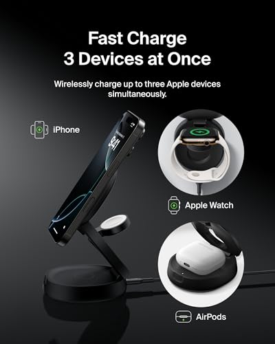 Belkin 3-in-1 Wireless Charger for iPhone, Apple Watch, AirPods
