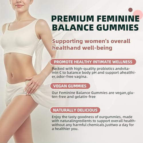 Balance Gummies for Women - Hawaiian Pineapple Flavor - Supports Vaginal Health, pH Balance & Immune Defense - Vegan - 60 Gummies