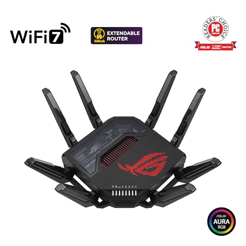 ASUS ROG Gaming Router: Quad-band WiFi, 25Gbps Speed, 4K-QAM, 10G & 2.5G Ports