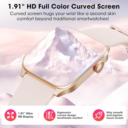 Fitness Smartwatch with Heart Rate Monitor, Call Function, 1.91 inch HD Screen, Sleep Tracker - IP67 Waterproof for Android iOS