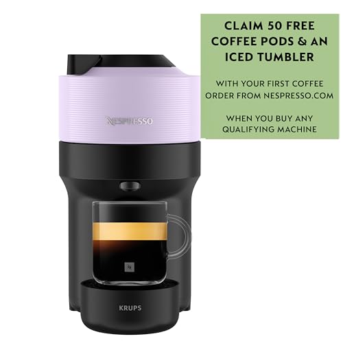 Krups Vertuo Coffee Pod Machine: Lilac, One-Touch Brewing