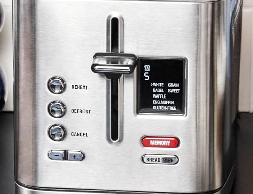 Gastroback 2 Slice Toaster, 7 Browning Levels, Stainless Steel, Easy Clean, LCD Display, Defrost - Breakfast Made Easy