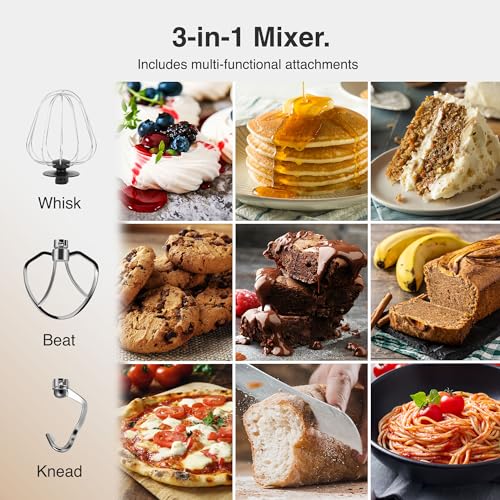 VonShef Food Mixer: 8-Speed 1000W Stand Mixer with 4.5L Bowl & Attachments