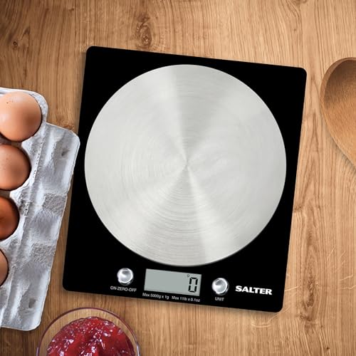 Salter Kitchen Scale & Mixer Set - Digital Baking Scale, 5kg Capacity, Stainless Steel, Kuro Mixer, 6 Speeds, 1200W