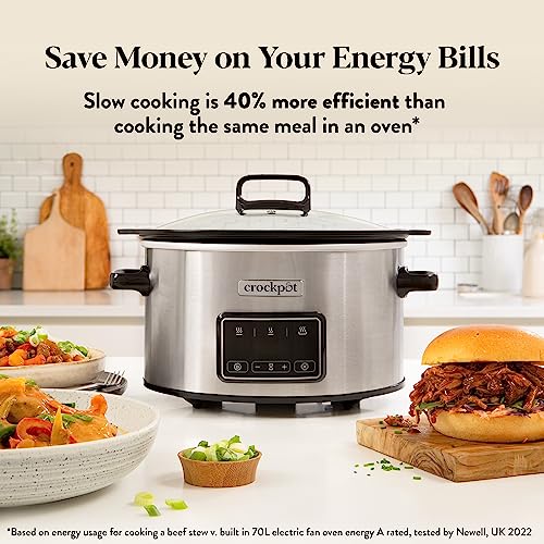 Crock-Pot Sizzle & Stew Slow Cooker | 6.5L | Induction Hob-Safe Bowl | Sears Meat & Veggies