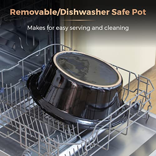 Tower Cavaletto 6.5L Slow Cooker, 3 Heat Settings, Cool Touch Handles, Midnight Blue