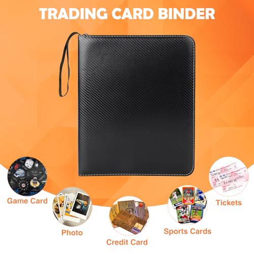 TenFans Exo-Tec 400 Card Binder - 4-Pocket Zip for TCG, Water-Resistant & Reinforced