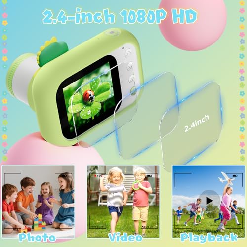 Microscope for Kids with Video Camera, 1000X Digital Zoom, 2.4" Screen - STEM Educational Science Kit Toys for 3-12 Year Olds