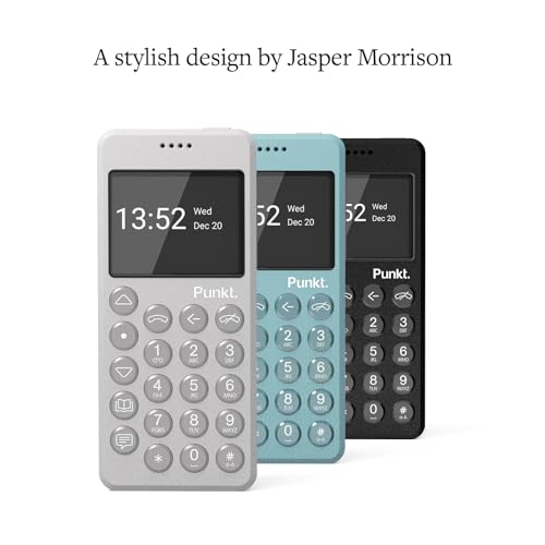 Punkt. MP02 4G LTE Dumb Phone, Minimalist Design, Unlocked, WiFi Hotspot, 2GB RAM - Black