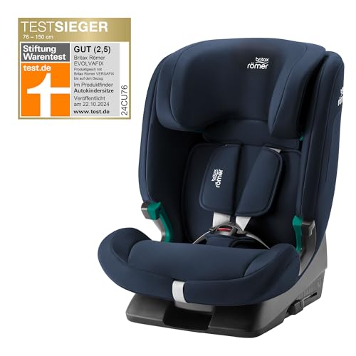 BRITAX RÖMER EVOLVAFIX Convertible Car Seat with ISOFIX, 76-150cm, Night Blue