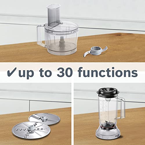 Bosch MultiTalent 3 Food Processor 800W 2.3L Blender, Attachments - Black