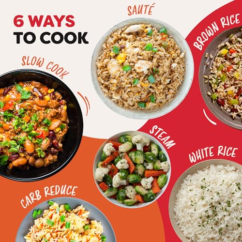 Instant Pots Rice Cooker & Steamer, 2.8L - Non-Stick Pot, Steamer Basket, Measuring Cup, Rice Spoon - Slow Cooker & Sauté Pan.