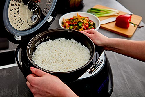 Yum Asia Sakura Rice Cooker - Ceramic Bowl, Fuzzy Logic - 6 Cook & Multicook Functions - LED Display - 220-240V Power