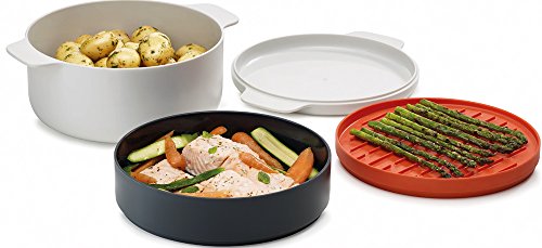 Joseph Joseph Microwave Cooking Set: 2L Pot, Steamer, Griddle, Lid