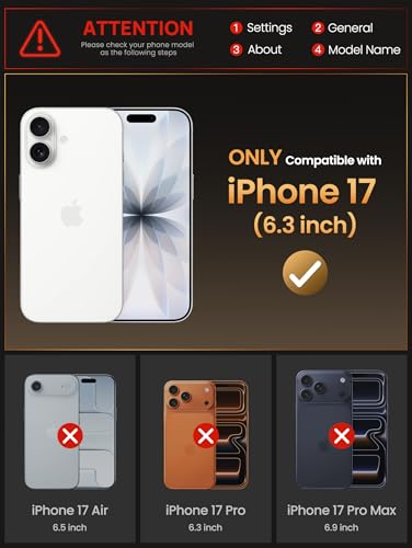 Vihibii iPhone 17 Wallet Case with Card Holder & Camera Cover, Military Grade Protection, Shockproof Silicone, Black