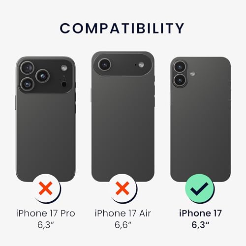 kwmobile iPhone 17 Case - Slim TPU Silicone Cover, Soft Touch Finish