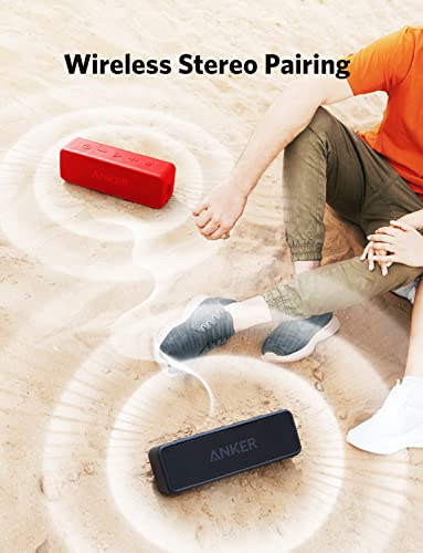 Anker Soundcore 2 Portable Speaker: 12W Stereo Sound, BassUp, IPX7 Waterproof, 24-Hour Playtime - Home, Outdoors, Travel