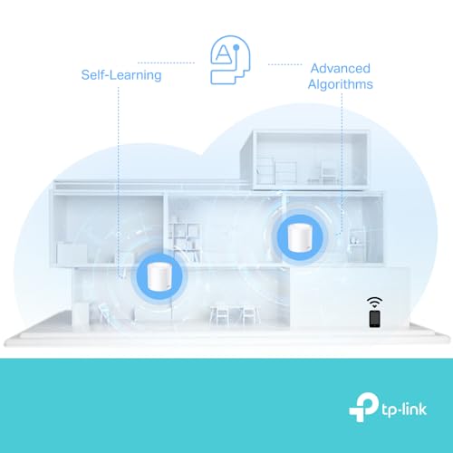 TP-Link Deco X10 Mesh WiFi System, AI Extender, 2x Gigabit Ports, 3900ft² Coverage, Connect 120 Devices, Gaming&4K