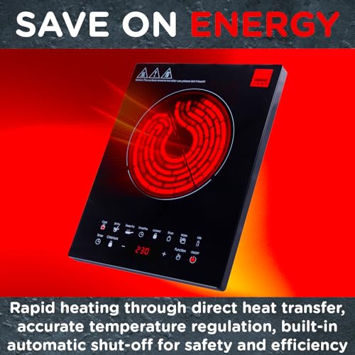 Sensio Home Induction Hob: 8 Temp & Power Settings, Timer, Safety Lock