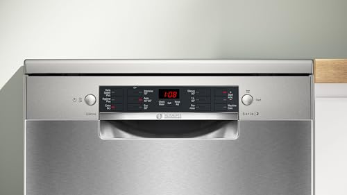 Bosch Series 2 Dishwasher: Free-standing 60cm Silver Inox