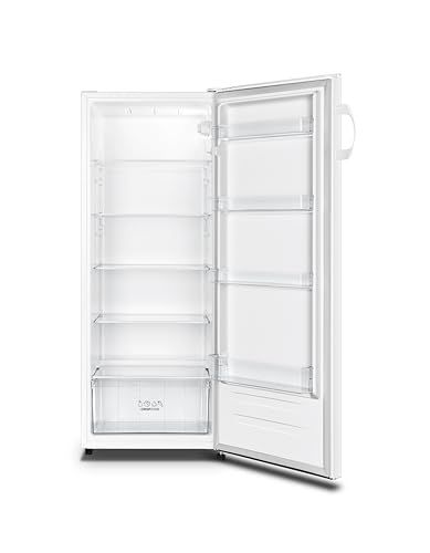 Fridgemaster Larder Fridge: Reversible Door, 242L Capacity, 55cm Width, White