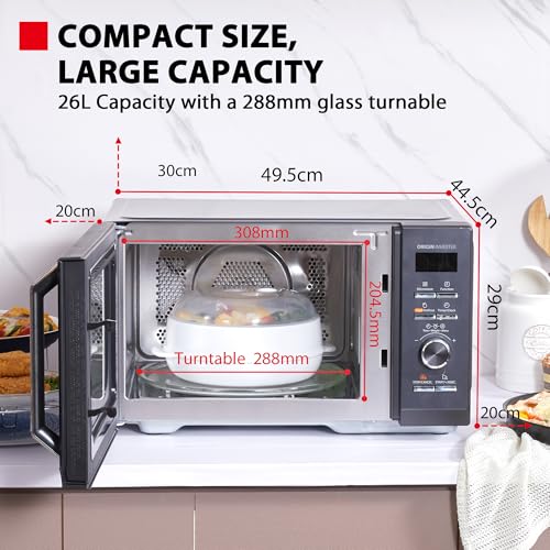 TOSHIBA 26L Air Fry Microwave Oven With Steamer - 6-in-1 Combo, Inverter, Convection, Grill - Morandi Grey