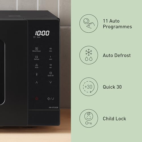 Panasonic Solo Microwave Oven 20L, 800W, Auto Defrost, 8 Programs