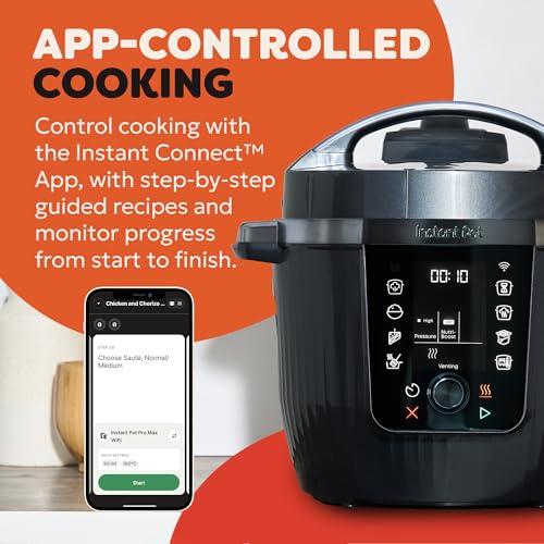 Instant Pot Pro 10-in-1 Multi-Cooker - 5.7L, Black - Pressure, Slow & Rice Cooker, Sauté Pan - Yoghurt Maker - Food Warmer - Steamer - Sous Vide - Bake - NutriBoost - Dishwasher Safe