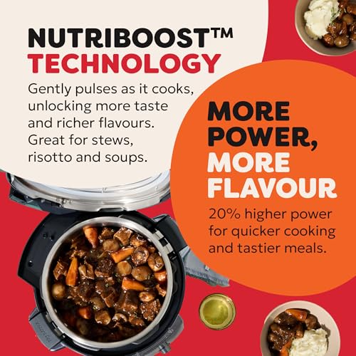 Instant Pot Pro 10-in-1 Multi-Cooker - 5.7L, Black - Pressure, Slow & Rice Cooker, Sauté Pan - Yoghurt Maker - Food Warmer - Steamer - Sous Vide - Bake - NutriBoost - Dishwasher Safe