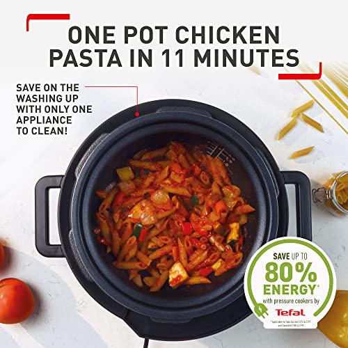 Tefal Turbo Cuisine 10-in-1 Electric Pressure Cooker, 4.8L - Multi-Cooker with 10 Programs: Stew, Steam, Bake, Slow Cook - Black